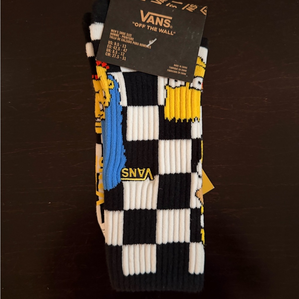 Vans Simpsons Collab Socks Size Large 9.5-13